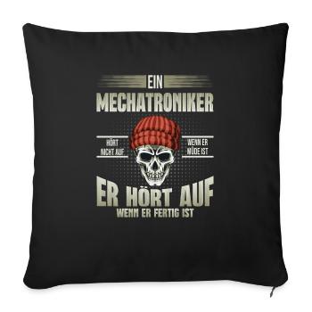 Mechatroniker - Sofakissenbezug 45 x 45 cm - Schwarz - Vorne