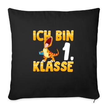 Ich bin 1. Klasse - Sofakissenbezug 45 x 45 cm - Schwarz - Vorne