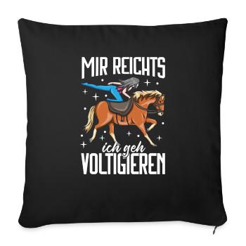 Voltigieren - Sofakissenbezug 45 x 45 cm - Schwarz - Vorne