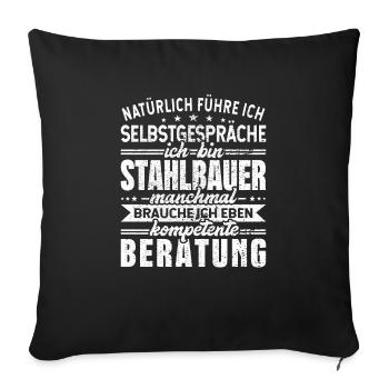 Stahlbauer Metallbauer - Sofakissenbezug 45 x 45 cm - Schwarz - Vorne