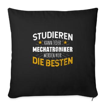 Mechatroniker - Sofakissenbezug 45 x 45 cm - Schwarz - Vorne