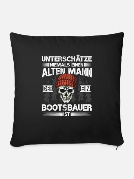 Bootsbauer Schiffsbauer - Sofakissenbezug 45 x 45 cm - Schwarz