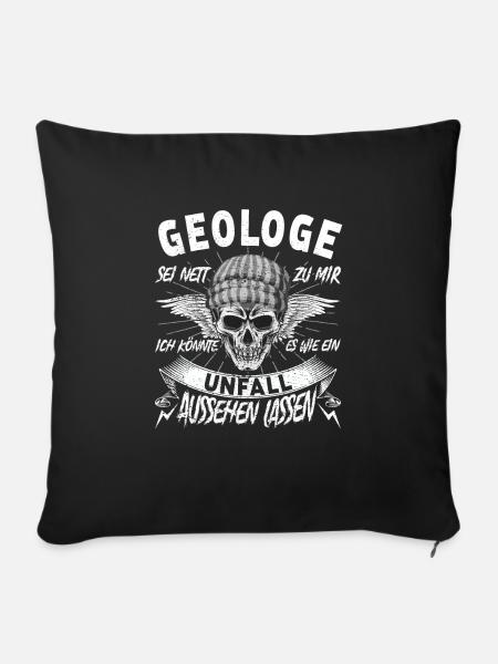 Geologe - Sofakissenbezug 45 x 45 cm - Schwarz