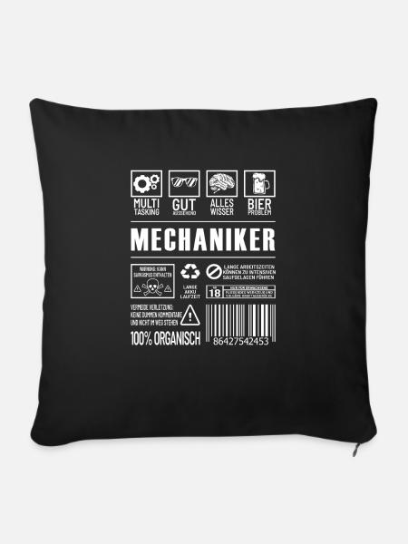 Mechaniker - Sofakissenbezug 45 x 45 cm - Schwarz