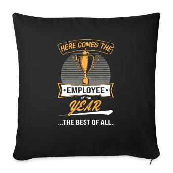 Trophy Trophy for Employees of the Year - Sofa pillowcase 17,3'' x 17,3'' (45 x 45 cm) - black - Front