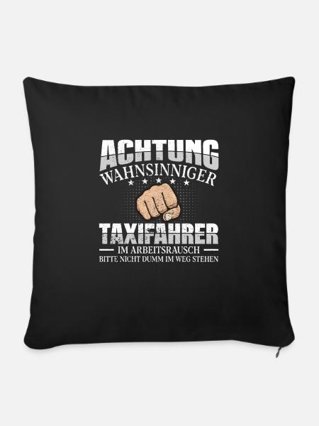 Taxifahrer - Sofakissenbezug 45 x 45 cm - Schwarz