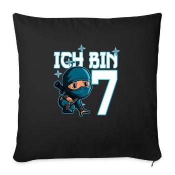Kostüm Ninja 7. Geburtstag Junge - Sofakissenbezug 45 x 45 cm - Schwarz - Vorne