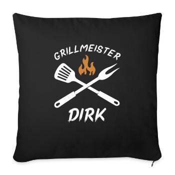 Grillmeister Dirk - Sofakissenbezug 45 x 45 cm - Schwarz - Vorne