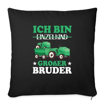 Großer Bruder 2023 Traktor Schwangerschaft - Sofakissenbezug 45 x 45 cm - Schwarz - Vorne