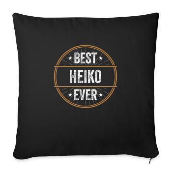 Best Heiko Ever Vorname Name Geschenk - Sofakissenbezug 45 x 45 cm - Schwarz - Vorne