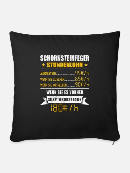 Schornsteinfeger - Sofakissenbezug 45 x 45 cm - Schwarz