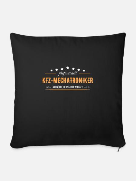 Kfz Mechatroniker - Sofakissenbezug 45 x 45 cm - Schwarz