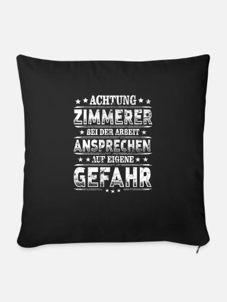Zimmerer - Sofakissenbezug 45 x 45 cm - Schwarz