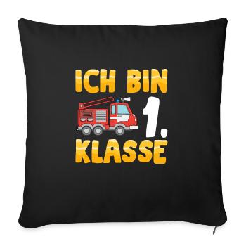 Ich bin 1. Klasse - Sofakissenbezug 45 x 45 cm - Schwarz - Vorne