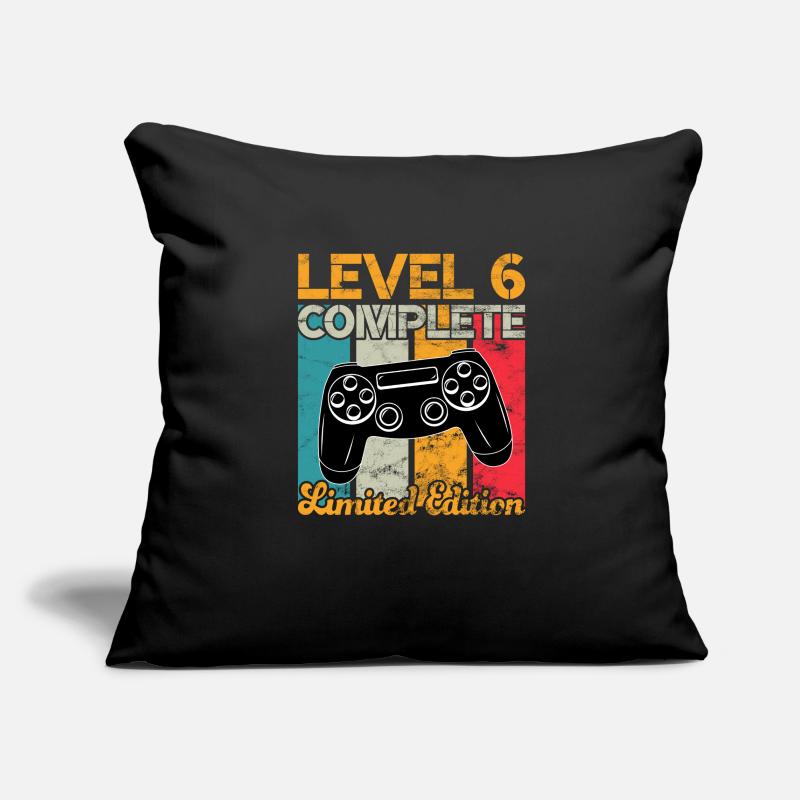 Level 6 complete Gaming Birthday Sofa pillowcase 17,3'' x 17,3'' (45 x 45 cm)