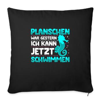 Seepferdchen bestanden - Sofakissenbezug 45 x 45 cm - Schwarz - Vorne