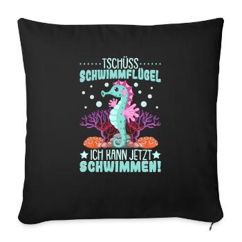 Seepferdchen bestanden - Sofakissenbezug 45 x 45 cm - Schwarz - Vorne
