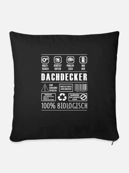 Dachdecker - Sofakissenbezug 45 x 45 cm - Schwarz