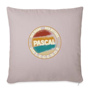 Pascal Vorname Name Geburtstag - Sofakissenbezug 45 x 45 cm - helles Taupe - Vorne