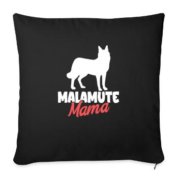 Alaska Malamute Chiens Cadeaux - Housse de coussin décorative 45 x 45 cm - noir - Devant