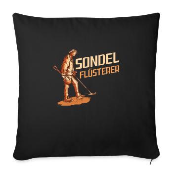 Sondeln Sondel Metalldetektor Schatzsuche - Sofakissenbezug 45 x 45 cm - Schwarz - Vorne