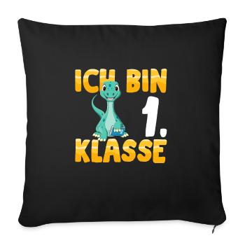 Ich bin 1. Klasse - Sofakissenbezug 45 x 45 cm - Schwarz - Vorne