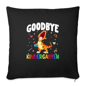 Goodbye Kindergarten Dinosaurier Schultüte - Sofakissenbezug 45 x 45 cm - Schwarz - Vorne