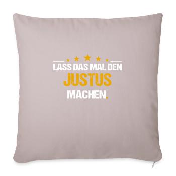 Lass das mal den Justus machen Name - Sofakissenbezug 45 x 45 cm - helles Taupe - Vorne