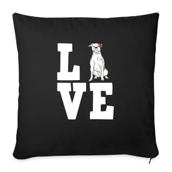 American Bulldog Chiens Cadeaux - Housse de coussin décorative 45 x 45 cm - noir - Devant