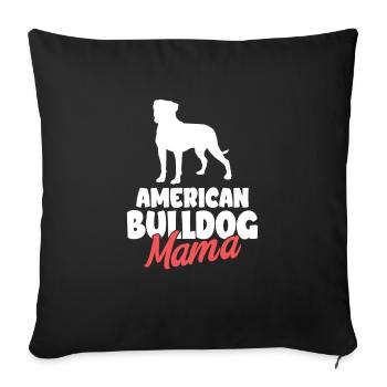 American Bulldog Chiens Cadeaux - Housse de coussin décorative 45 x 45 cm - noir - Devant