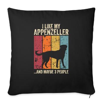 Appenzeller Mountain Dog Gift Dogs - Sofa pillowcase 17,3'' x 17,3'' (45 x 45 cm) - black - Front