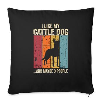 Australian Cattle Dog Gift Dogs - Sofa pillowcase 17,3'' x 17,3'' (45 x 45 cm) - black - Front