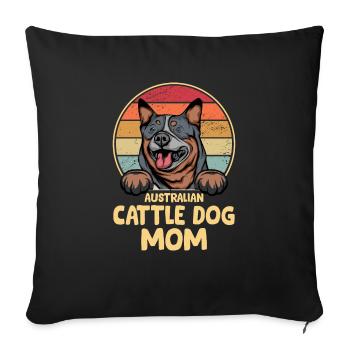 Australian Cattle Dog Gift Dogs - Sofa pillowcase 17,3'' x 17,3'' (45 x 45 cm) - black - Front