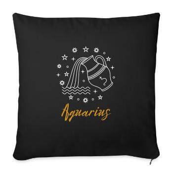 Aquarius 1 - Housse de coussin décorative 45 x 45 cm - noir - Devant