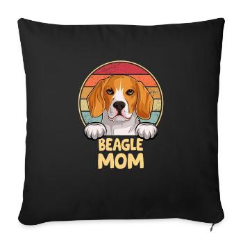 Beagle Gift Dogs - Sofa pillowcase 17,3'' x 17,3'' (45 x 45 cm) - black - Front