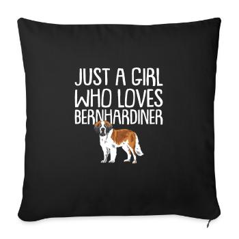 St. Bernard Gift Dogs - Sofa pillowcase 17,3'' x 17,3'' (45 x 45 cm) - black - Front