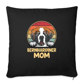 St. Bernard Gift Dogs - Sofa pillowcase 17,3'' x 17,3'' (45 x 45 cm) - black - Front