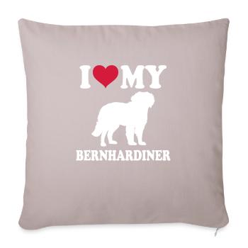 St. Bernard Gift Dogs - Sofa pillowcase 17,3'' x 17,3'' (45 x 45 cm) - light taupe - Front