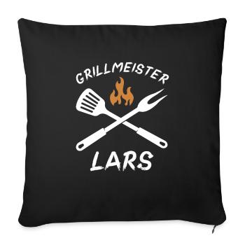 Grillmeister Lars - Sofakissenbezug 45 x 45 cm - Schwarz - Vorne