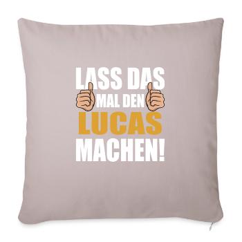 Let Lucas do that - Sofa pillowcase 17,3'' x 17,3'' (45 x 45 cm) - light taupe - Front