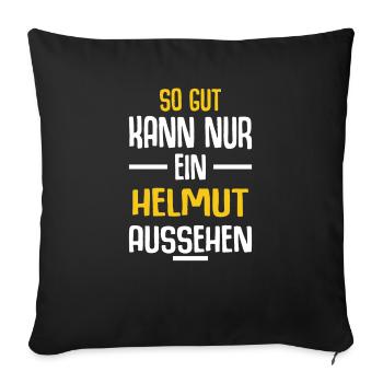 Helmut Vorname Name Geburtstag - Sofakissenbezug 45 x 45 cm - Schwarz - Vorne