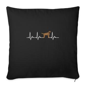 Border Terrier Cadeaux Chiens - Housse de coussin décorative 45 x 45 cm - noir - Devant