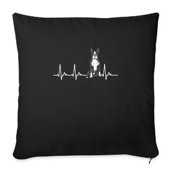 Boston Terrier Gift Dogs - Sofa pillowcase 17,3'' x 17,3'' (45 x 45 cm) - black - Front