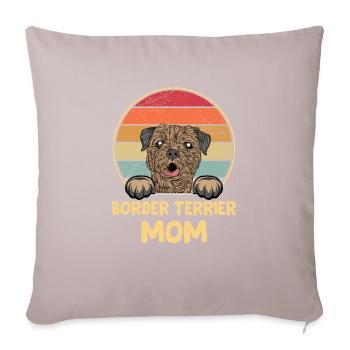 Border Terrier Cadeaux Chiens - Housse de coussin décorative 45 x 45 cm - taupe clair - Devant