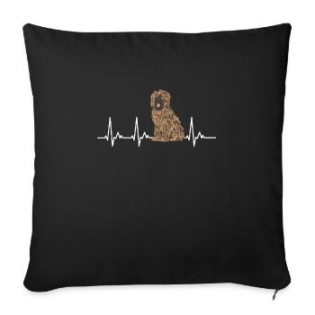 Briard Gift Dogs - Sofa pillowcase 17,3'' x 17,3'' (45 x 45 cm) - black - Front