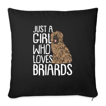 Briard Gift Dogs - Sofa pillowcase 17,3'' x 17,3'' (45 x 45 cm) - black - Front