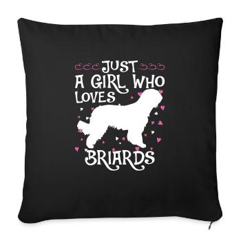 Briard Gift Dogs - Sofa pillowcase 17,3'' x 17,3'' (45 x 45 cm) - black - Front