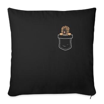 Briard Gift Dogs - Sofa pillowcase 17,3'' x 17,3'' (45 x 45 cm) - black - Front