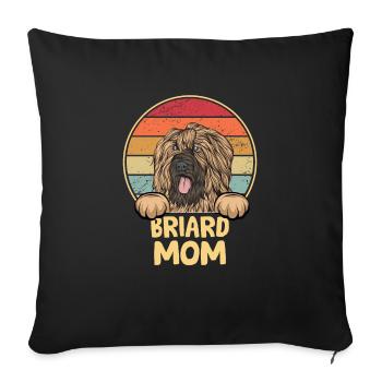 Briard Gift Dogs - Sofa pillowcase 17,3'' x 17,3'' (45 x 45 cm) - black - Front