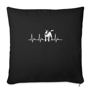 Bull Terrier Chiens cadeaux - Housse de coussin décorative 45 x 45 cm - noir - Devant